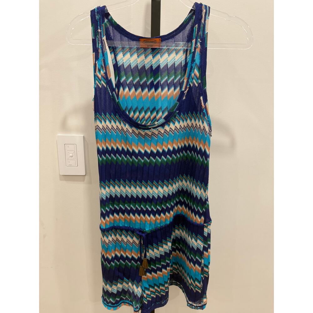 AUTHENTIC Missoni - Blue Striped Scoop Neck ROmper